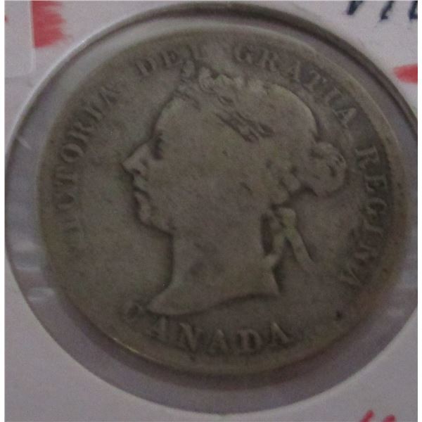 1900 CANADA VICTORIAN SILVER QUARTER
