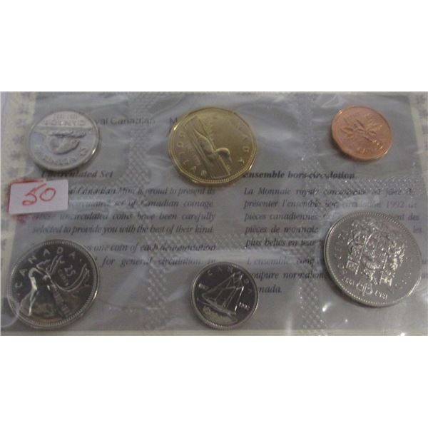 1867 - 1992 PROOF CANADA MINT SEALED COIN SET