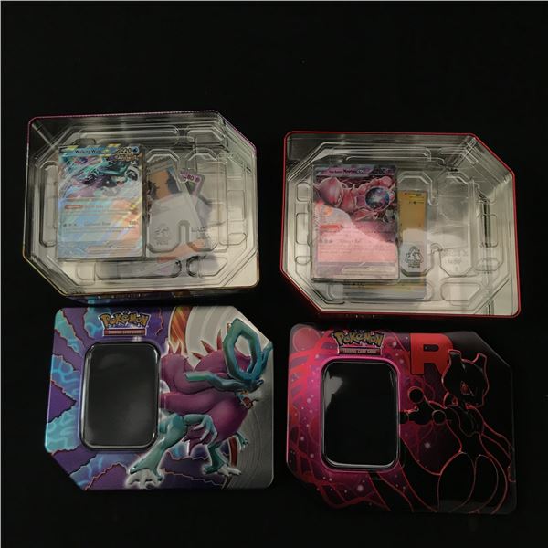 2 TINS OF POKEMON TCG CARDS - BULK