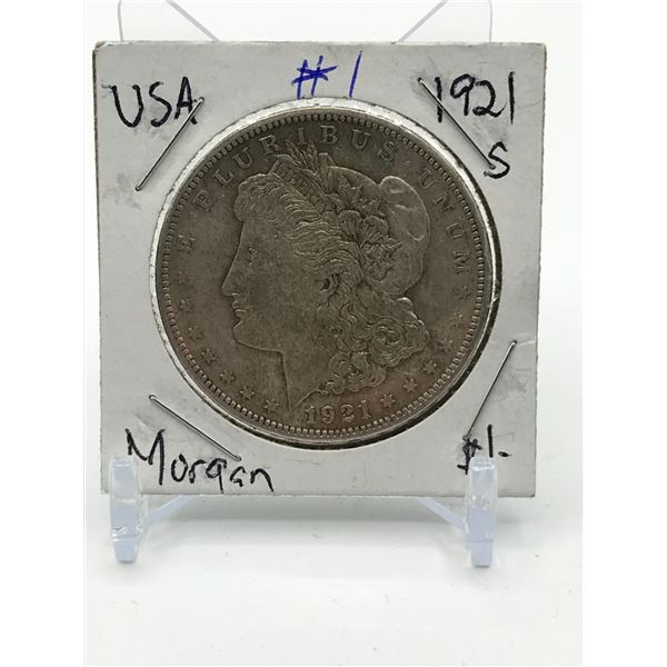 MORGAN USA SILVER DOLLAR - 1921 SAN FRANCISCO MINT