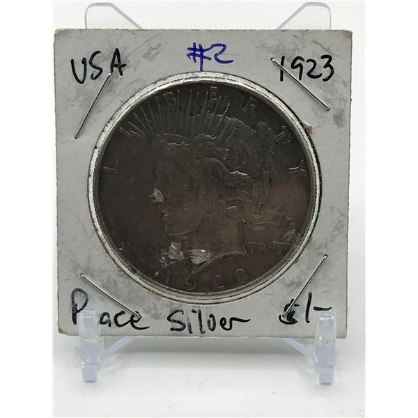 PEACE USA SILVER DOLLAR - 1923