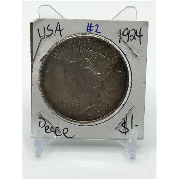 PEACE USA SILVER DOLLAR - 1924