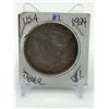 Image 1 : PEACE USA SILVER DOLLAR - 1924