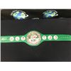 Image 1 : MIKE TYSON SIGNED GREEN REPLICA CHAMPIONSHIP BELT - WWOC COA