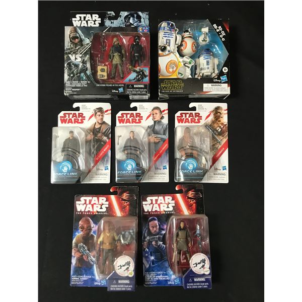LOT OF 7 STAR WARS ACTION FIGURES IN ORIGINAL PACKAGING