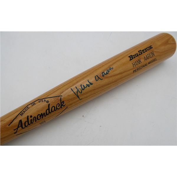 HANK AARON SIGNED BASEBALL BAT - BECKETT COA