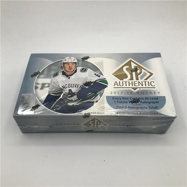 2017-18 UPPER DECK SP AUTHENTIC HOCKEY SEALED TRADING CARDS BOX