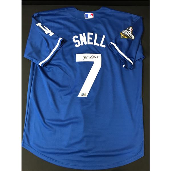 BLAKE SNELL SIGNED LOS ANGELES DODGERS CUSTOM WORLD SERIES JERSEY - ACE COA