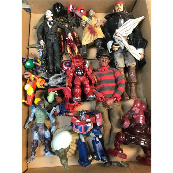 BOX OF ASSORTED ACTION FIGURES