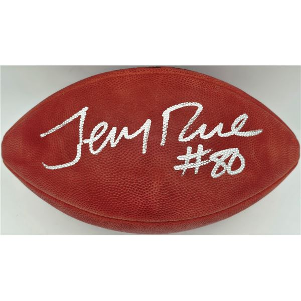 JERRY RICE SIGNED NFL FOOTBALL - BECKETT COA