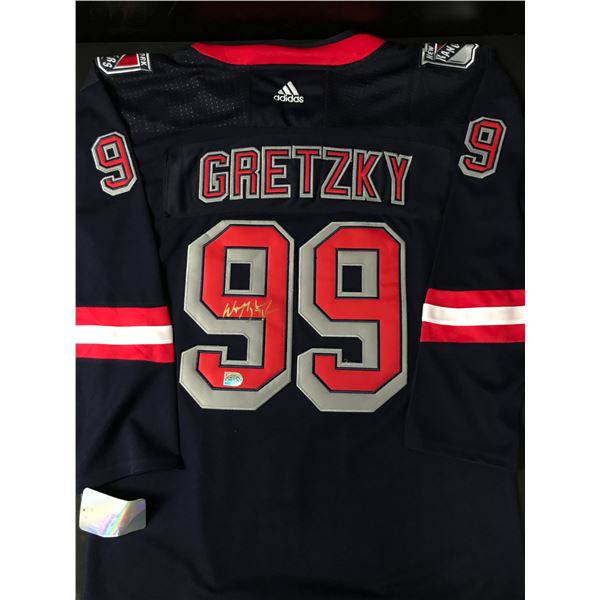 WAYNE GRETZKY SIGNED CUSTOM NEW YORK RANGES JERSEY - AUTOGRAPH ADDICTS COA