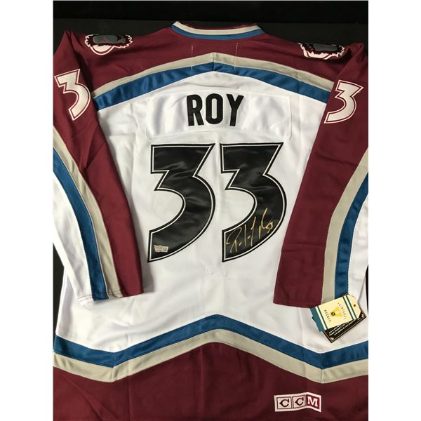 PATRICK ROY SIGNED COLORADO AVALANCHE CUSTOM JERSEY - ACE COA