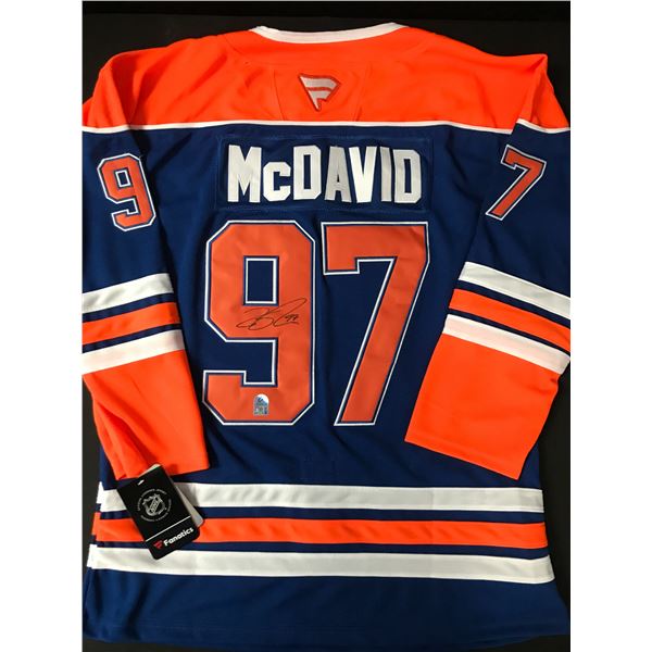 CONNOR MCDAVID SIGNED EDMONTON OILERS CUSTOM JERSEY - AUTOGRAPH ADDICTS COA