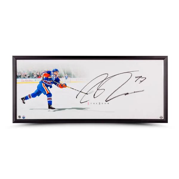 LTD EDITION CONNER MCDAVID SIGNED THE SHOW 18 X 30 FRAMED PRINT (UPPER DECK COA)
