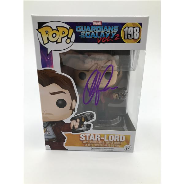 CHRIS PRATT SIGNED STAR LORD FUNKO POP - KB COA
