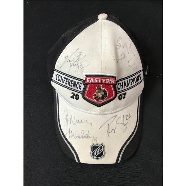 QUAD SIGNED OTTAWA SENATORS CAP