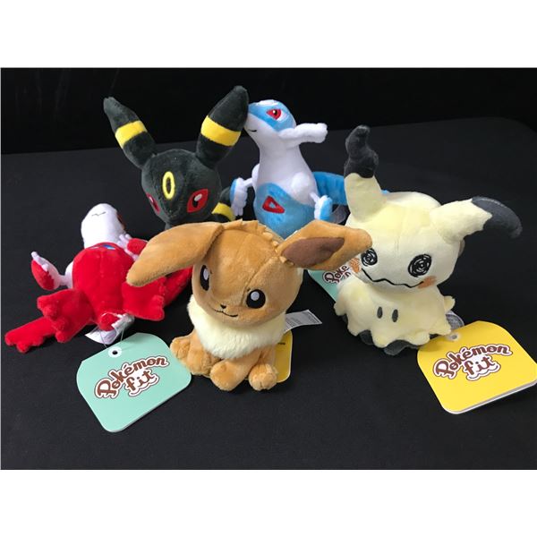 LOT OF 5 POKEMON STUFFIES