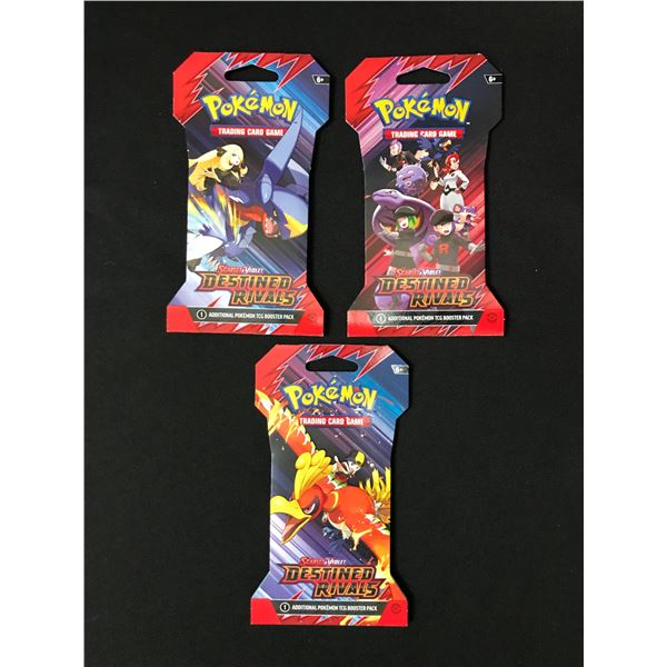 LOT OF 3 POKEMON TCG SCARLET & VIOLET DESTINED RIVALS SEALED BOOSTER PACKS