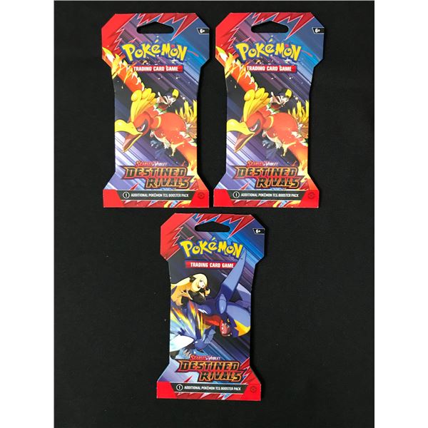 LOT OF 3 POKEMON TCG SCARLET & VIOLET DESTINED RIVALS SEALED BOOSTER PACKS