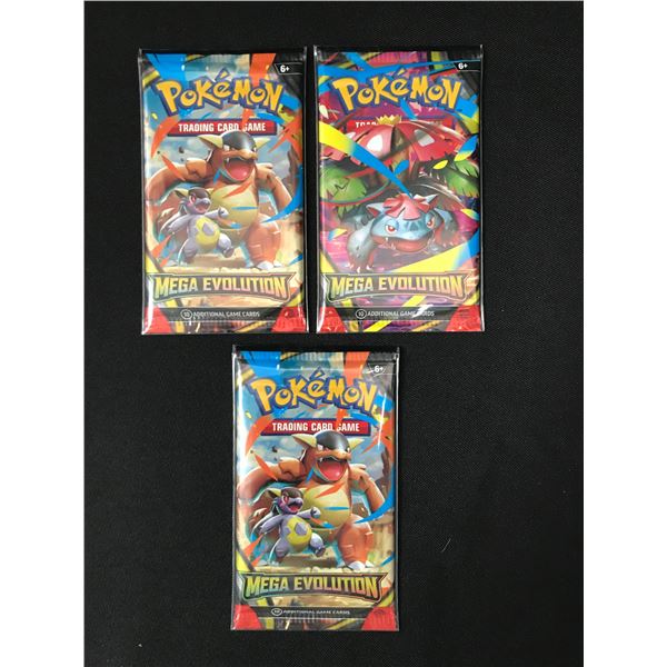 LOT OF 3 POKEMON TCG MEGA EVOLUTION SEALED BOOSTER PACKS