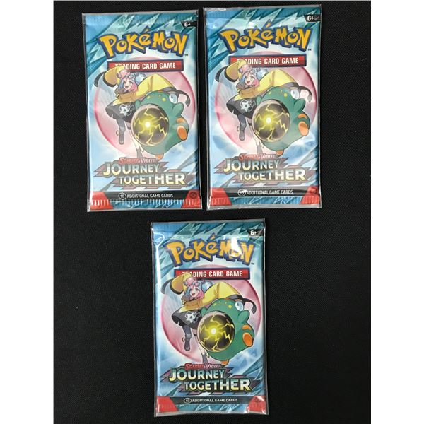LOT OF 3 POKEMON TCG SCARLET & VIOLET JOURNEY TOGETHER SEALED BOOSTER PACKS
