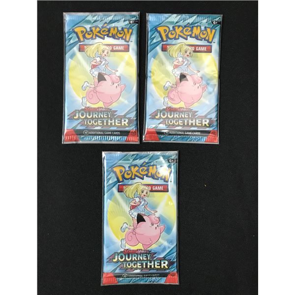 LOT OF 3 POKEMON TCG SCARLET & VIOLET JOURNEY TOGETHER SEALED BOOSTER PACKS