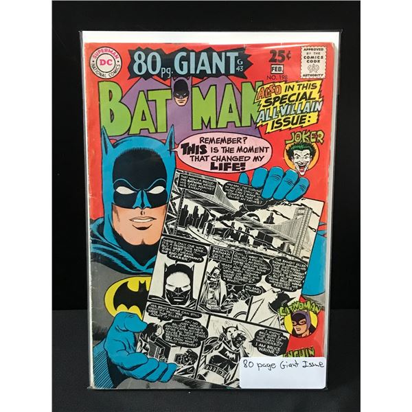 BATMAN #198 80 PAGE GIANT ISSUE - DC COMICS
