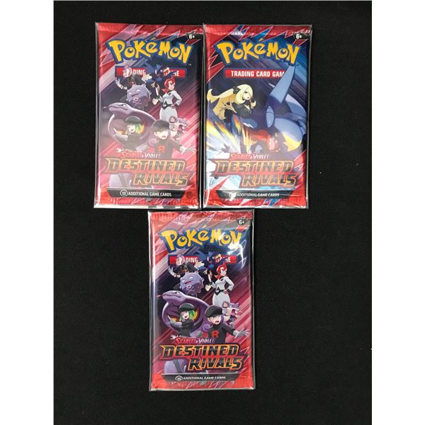LOT OF 3 POKEMON TCG SCARLET & VIOLET DESTINED RIVALS SEALED BOOSTER PACKS