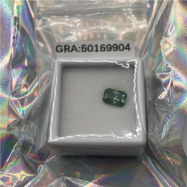 1 CT MOISSANITE RADIANT CUT GREEN
