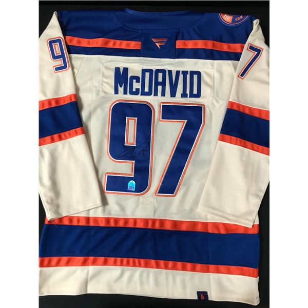 CONNOR MCDAVID SIGNED EDMONTON OILERS CUSTOM JERSEY - AUTOGRAPH ADDICTS COA