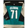 Image 1 : MACKLIN CELEBRINI SIGNED SAN JOSE SHARKS CUSTOM JERSEY - AUTOGRAPH ADDICTS COA
