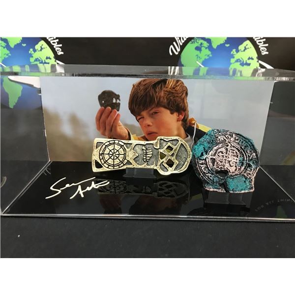 SEAN ASTIN SIGNED GOONIES PRESENTATION PIECE - WWOC COA