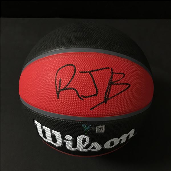 RJ BARRETT SIGNED TORONTO RAPTORS BASKETBALL (ACE COA)