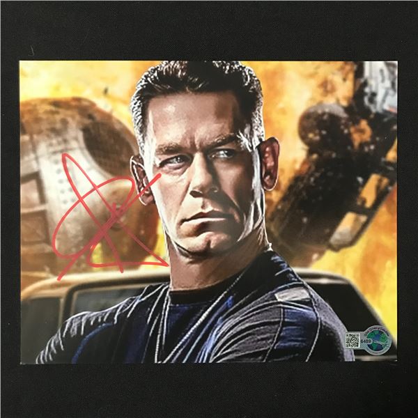 JOHN CENA SIGNED 8X10 - WWOC COA