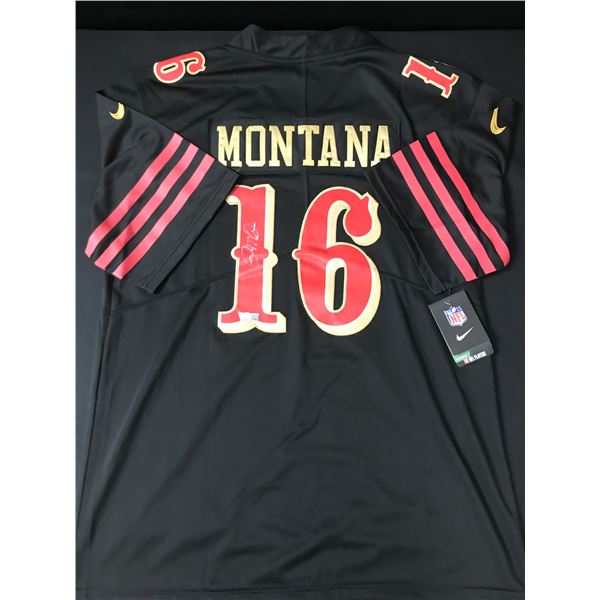 JOE MONTANA SIGNED CUSTOMS FOOTBALL JERSEY - ACE COA
