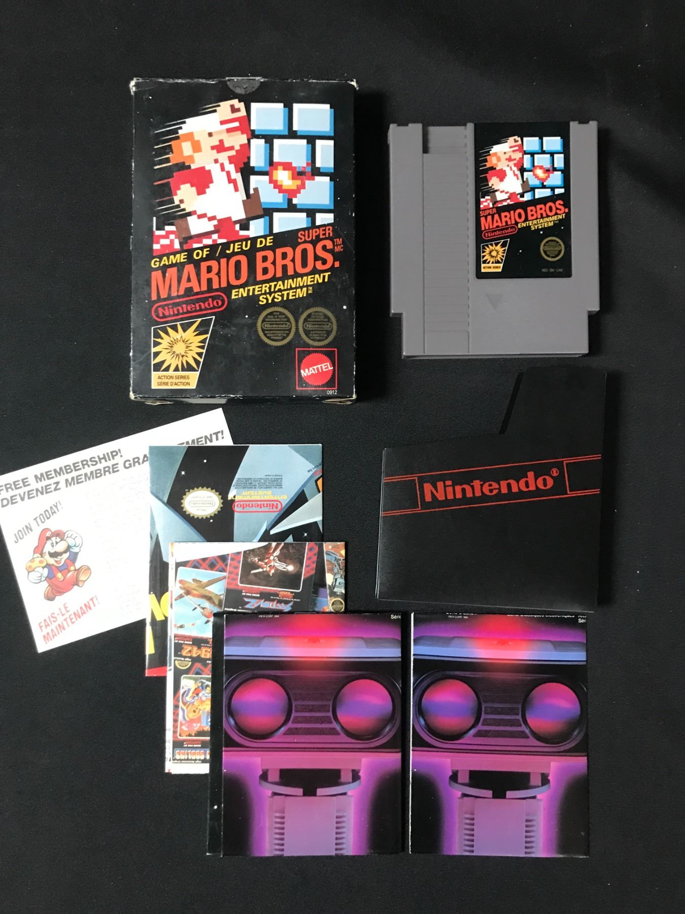 MARIO BROS NINTENDO ENTERTAINMENT SYSTEM GAME WITH ORIGINAL PACKING AND ...