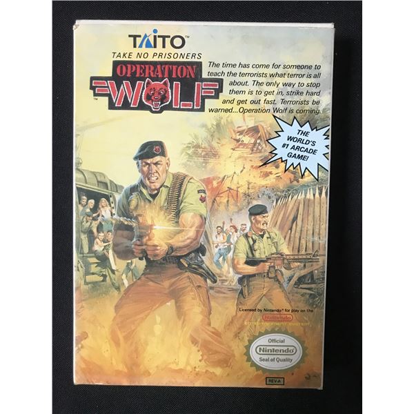OPERATION WOLF NINTENDO ENTERTAINMENT SYSTEM GAME WITH ORIGINAL PACKING AND INSTRUCTION BOOKLET