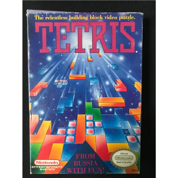 TETRIS NINTENDO ENTERTAINMENT SYSTEM GAME WITH ORIGINAL PACKING AND INSTRUCTION BOOKLET