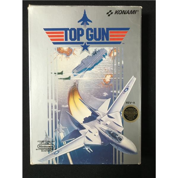 TOP GUN NINTENDO ENTERTAINMENT SYSTEM GAME WITH ORIGINAL PACKING AND INSTRUCTION BOOKLET