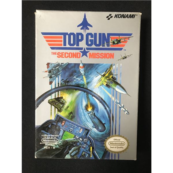TOP GUN SECOND MISSION NINTENDO ENTERTAINMENT SYSTEM GAME WITH ORIGINAL PACKING AND INSTRUCTION BOOK
