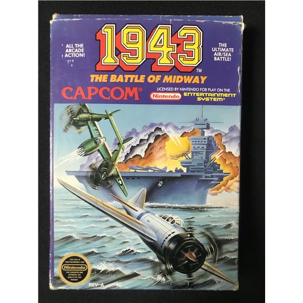 1943 THE BATTLE OF MIDWAY NINTENDO ENTERTAINMENT SYSTEM GAME WITH ORIGINAL PACKING AND INSTRUCTIONS