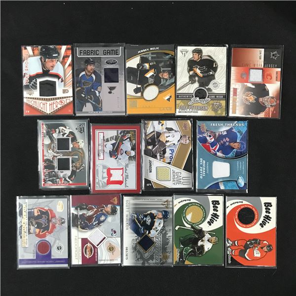 LOT OF 14 HOCKEY PATCH TRADING CARDS