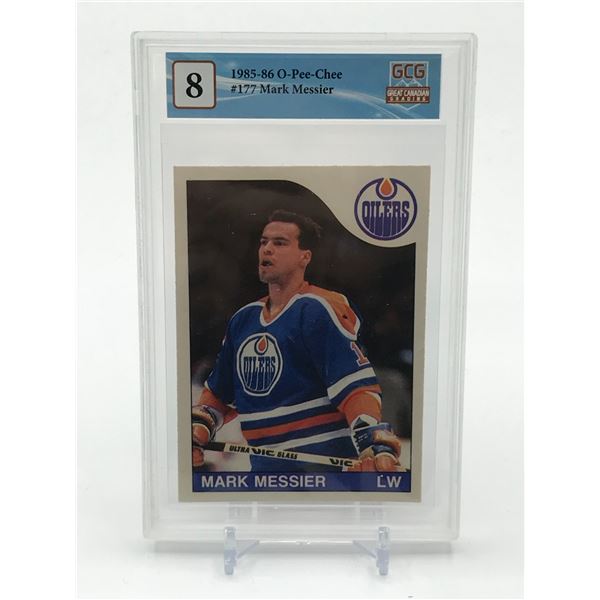 1985-96 OPC MARK MESSIER TRADING CARD - GCG GRADE 8