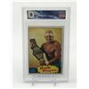 Image 1 : 1985 TITAN SPORTS #1 HULK HOGAN YELLOW ROOKIE CARD - GCG GRADE 8