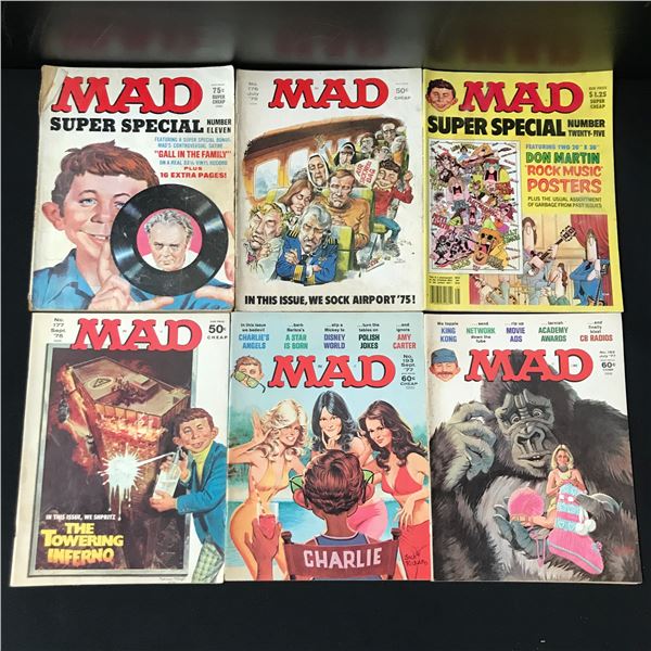 LOT OF 6 MAD COMICS