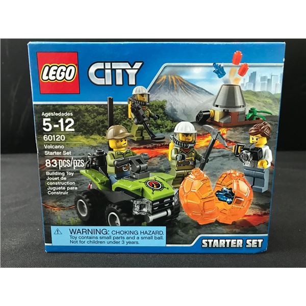LEGO #60120 CITY VOLCANO STARTER SET IN ORIGINAL PACKAGING