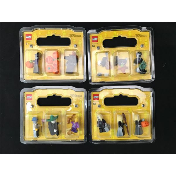 LOT OF 4 SEALED LEGO PACKS CONTAINING EITHER 3 CHARACTERS OR ACCESSORIES