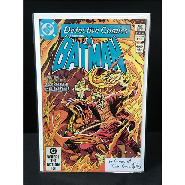 DETECTIVE COMICS #523 1ST CAMEO KILLER CROC - DC COMICS
