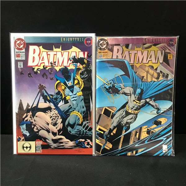 LOT OF 2 BATMAN #500 KNIGHTFALL COMICS DIFFERENT COVERS - DC COMICS