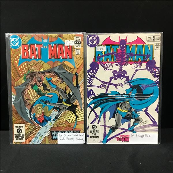 LOT OF 2 BATMAN COMICS #360-361 1ST SAVAGE SKULL - DC COMICS